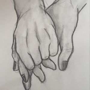 Holding hands drawing